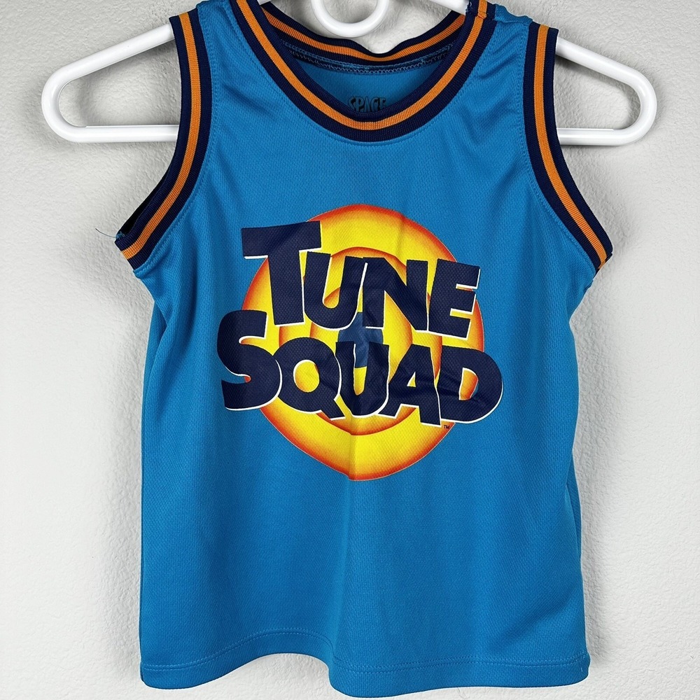 Space Jam Jersey Boys XS A New Legacy Tune Squad‎ Blue Basketball Tank Top